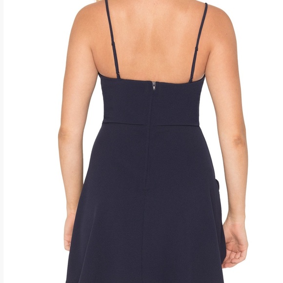 B Darlin Blue Pleated Sundress Spaghetti Strap Cocktail - Picture 2 of 6